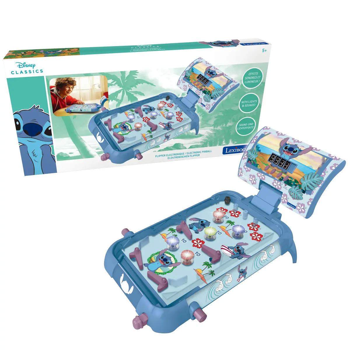 Stitch Electronic Table Pinball With A Great Design, Sounds, Lights And Digital Scoring To Play Alone Or Challenge Your Friends. 1