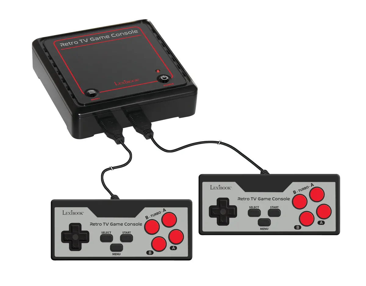 Lexibook Retro Tv Game Console With 300 Built-In Games And Dual Controllers 1