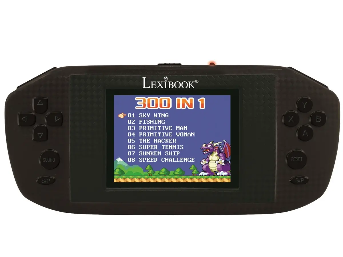 Lexibook Compact Power Arcade Handheld Gaming Console, 300 Games, Black 1