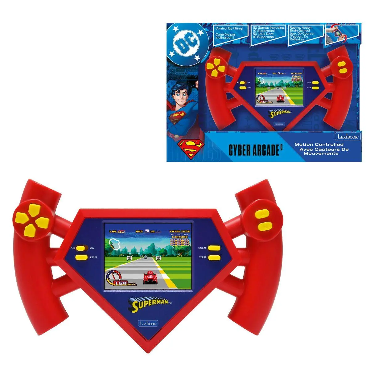 Superman Cyber Arcade Motion Console With 2.8'' Lcd And 50 Games 1