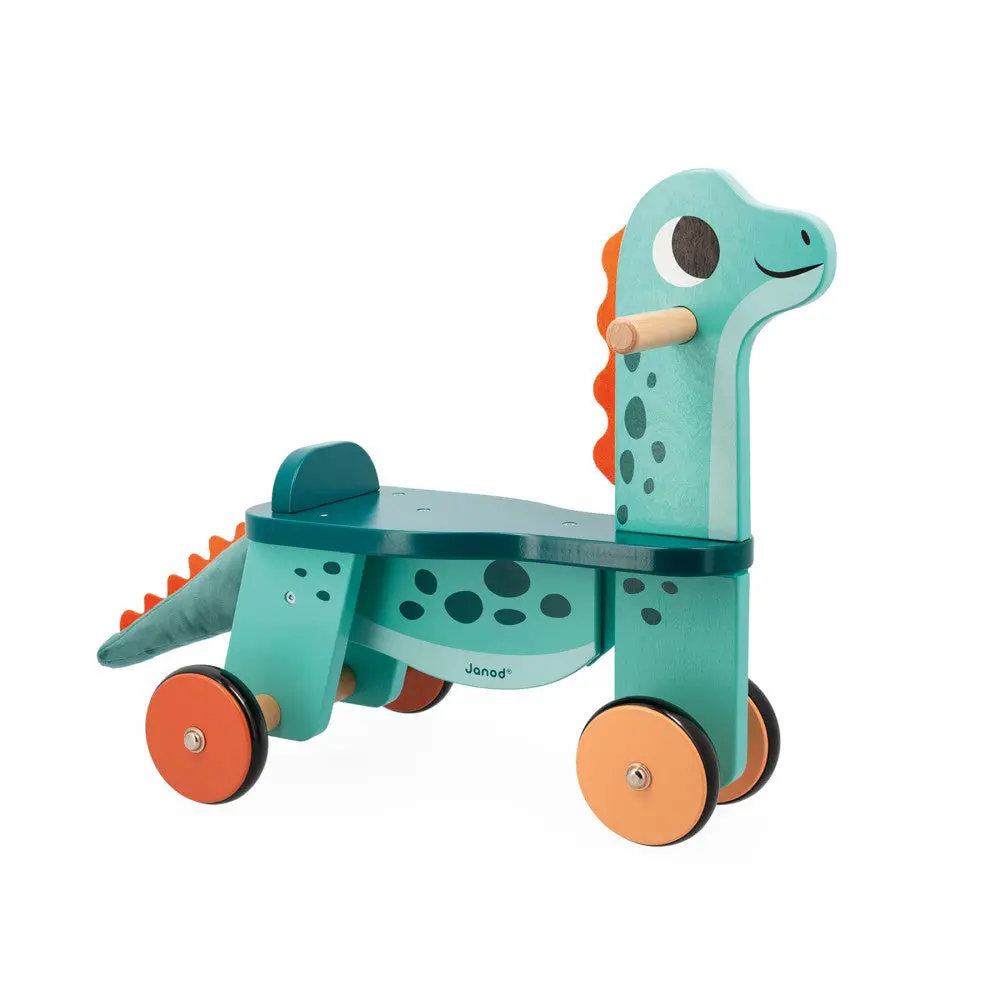 Janod Dino - Ride On Dino Portosaurus - Whimsical Wooden Steed 1