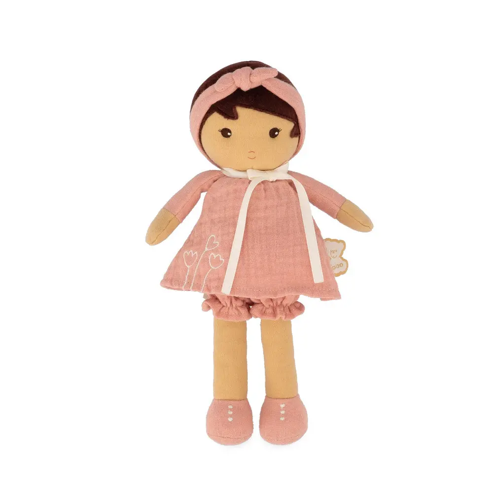 Kaloo Tendresse Amandine Doll, Medium - Maroon Dress 1