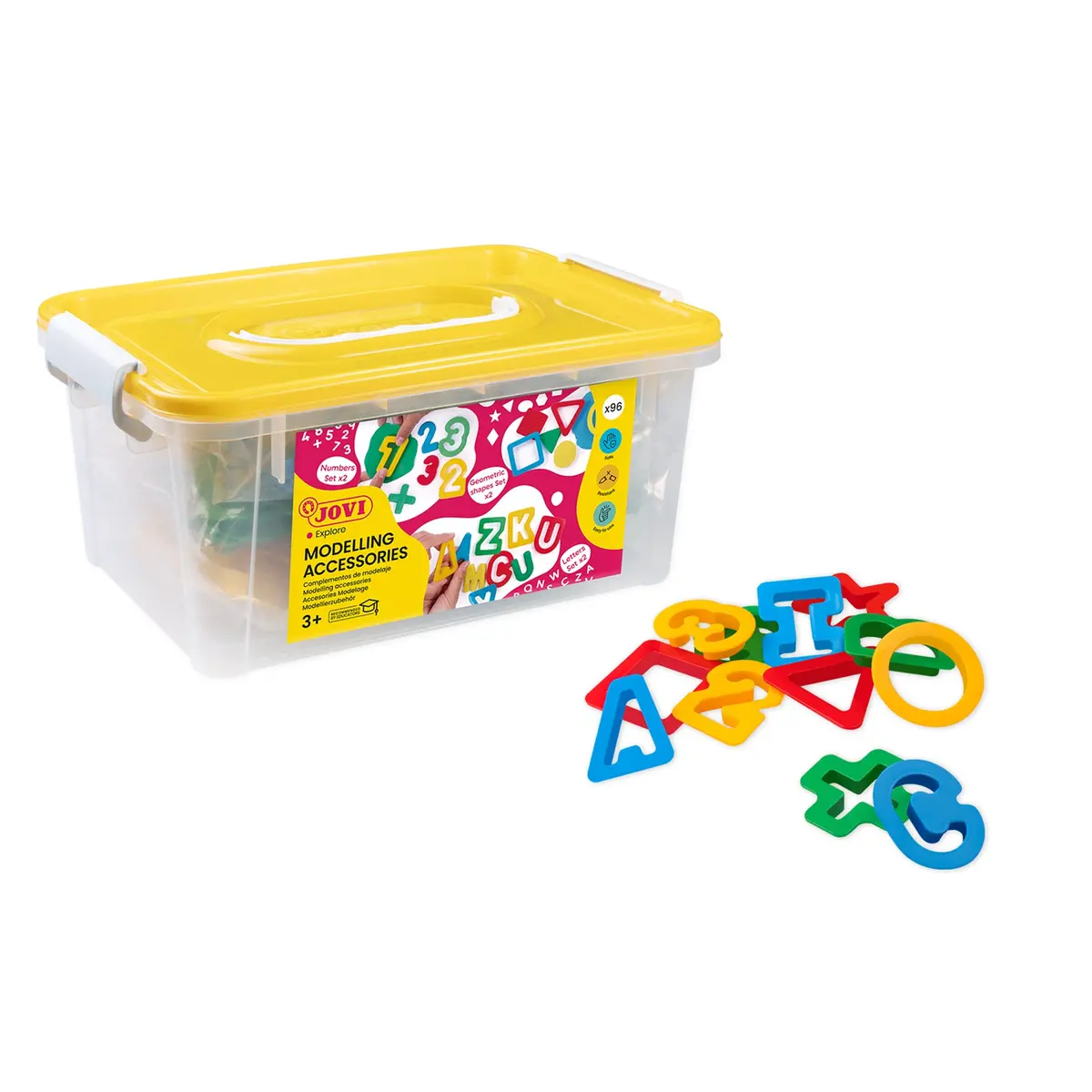 Jovi 96-Piece Dough & Clay Modelling Accessories - Multicolor 1