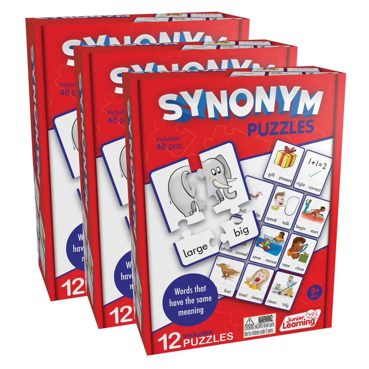 Junior Learning Synonym Puzzles - Educational Jigsaw Set - Multicolored 1