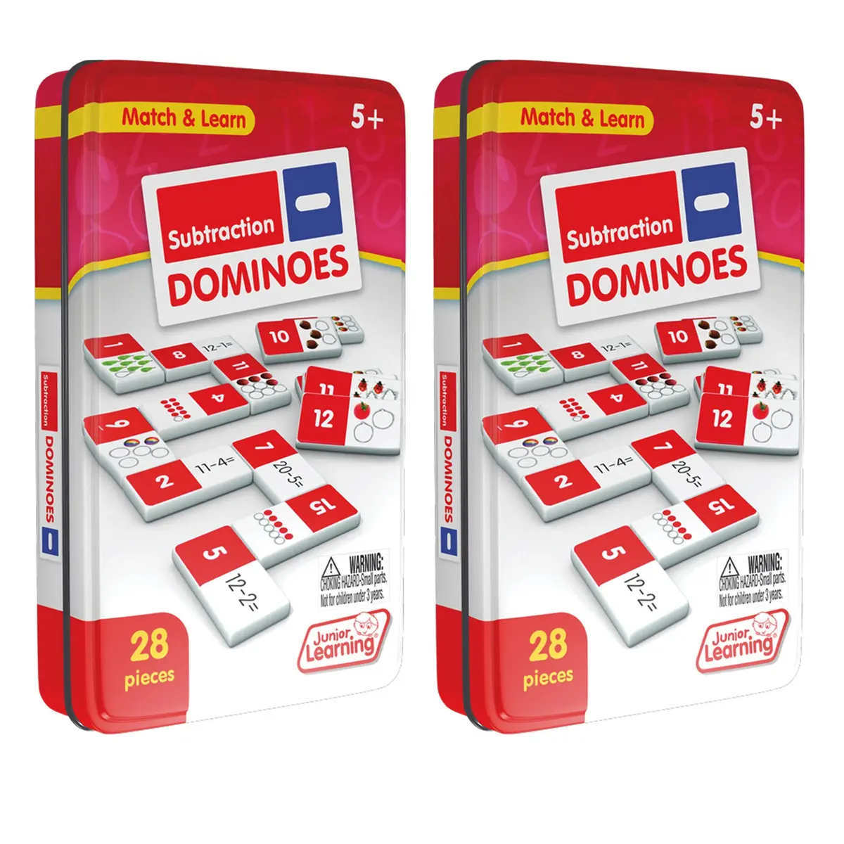 Junior Learning Subtraction Dominoes - Dual Set - Educational Math Game 1
