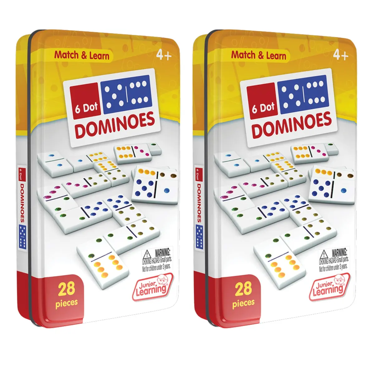 Junior Learning Double Fun Dot Dominoes - Educational Counting Game 1