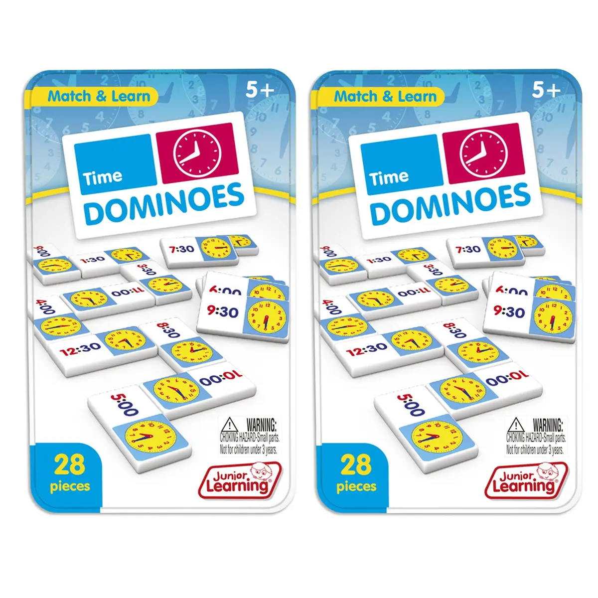 Junior Learning Time Dominoes Educational Game - 2 Sets 1
