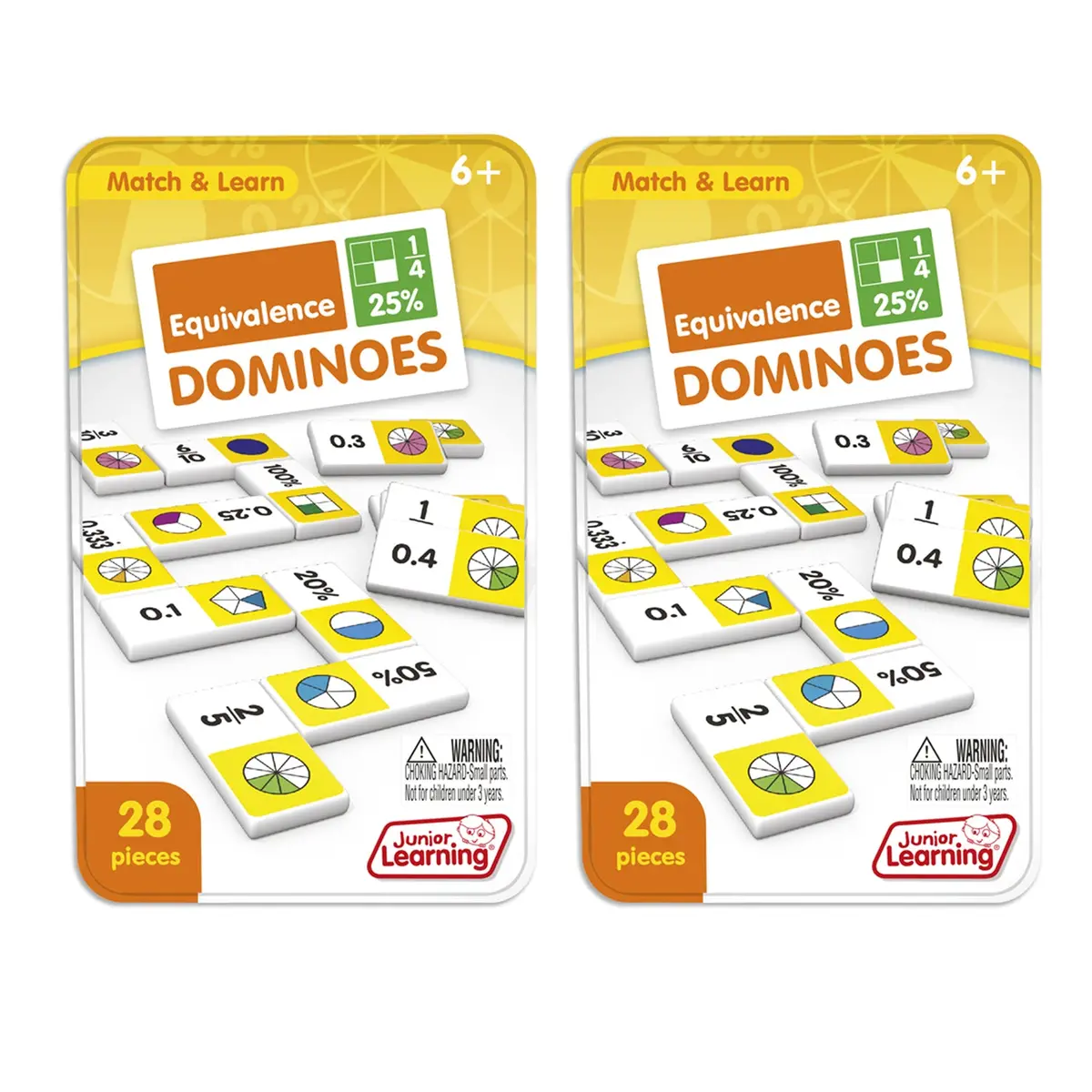 Junior Learning Equivalence Dominoes Game - 2 Pack Learning Set 1