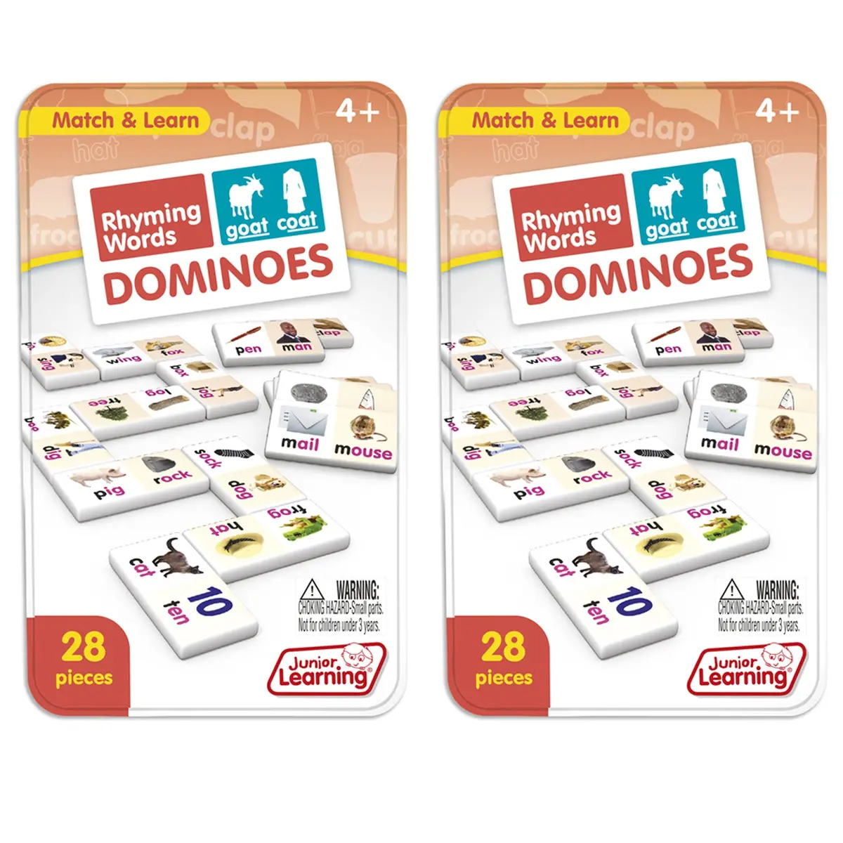 Junior Learning Rhyming Words Dominoes - Educational Game Set 1