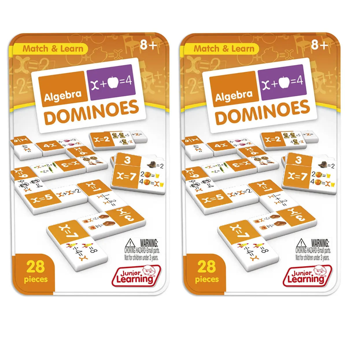 Junior Learning Algebra Dominoes - Educational Matching Game - 2 Sets 1