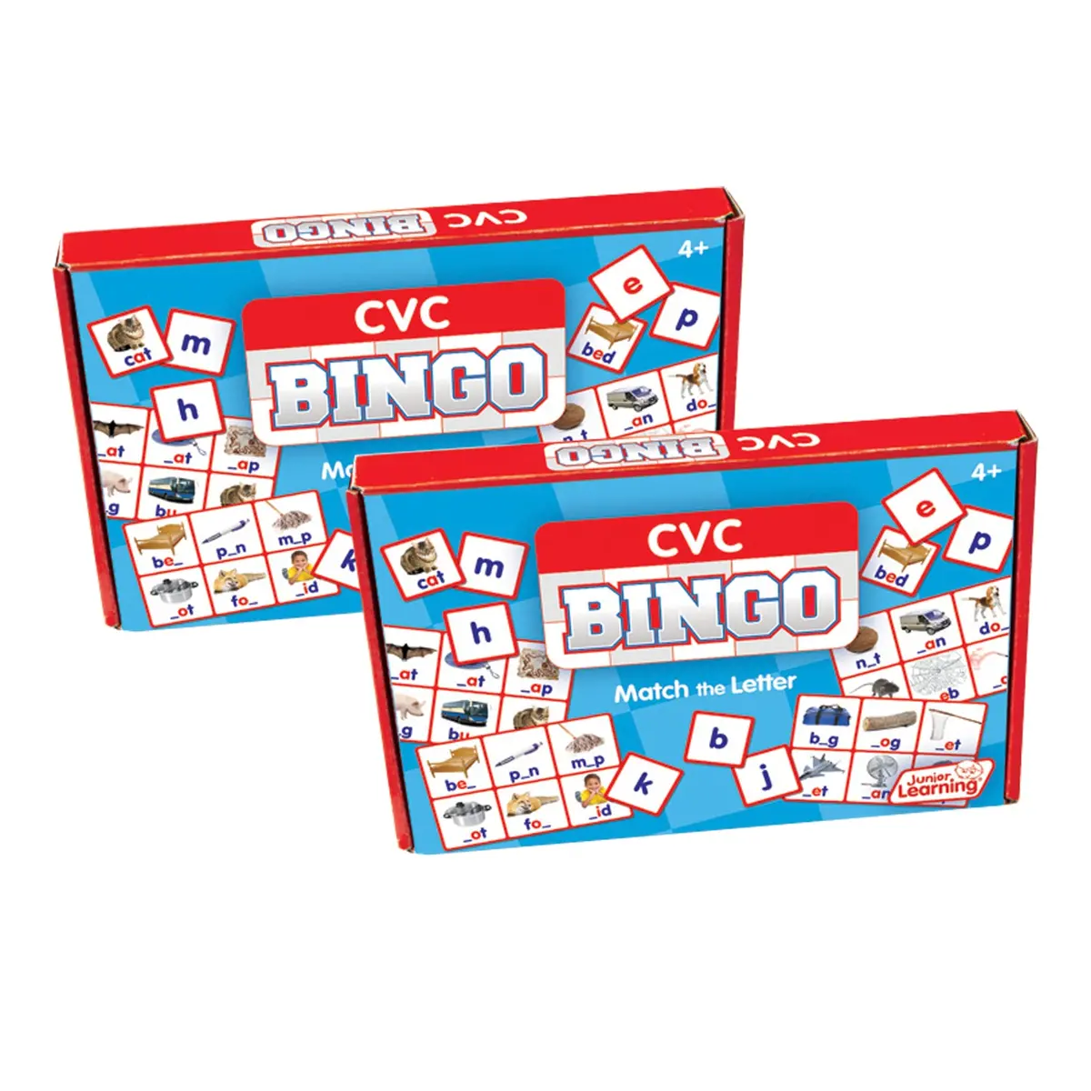 Junior Learning Cvc Bingo Game Set - Consonant Vowel Consonant Learning Kit 1
