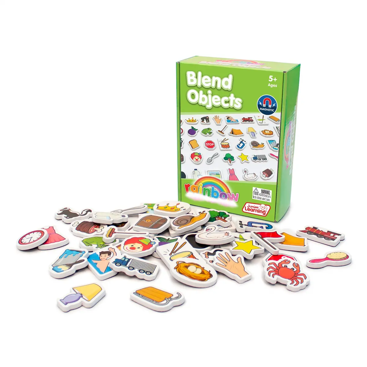 Junior Learning Magnetic Foam Blend Objects - Multicolor Educational Set 1