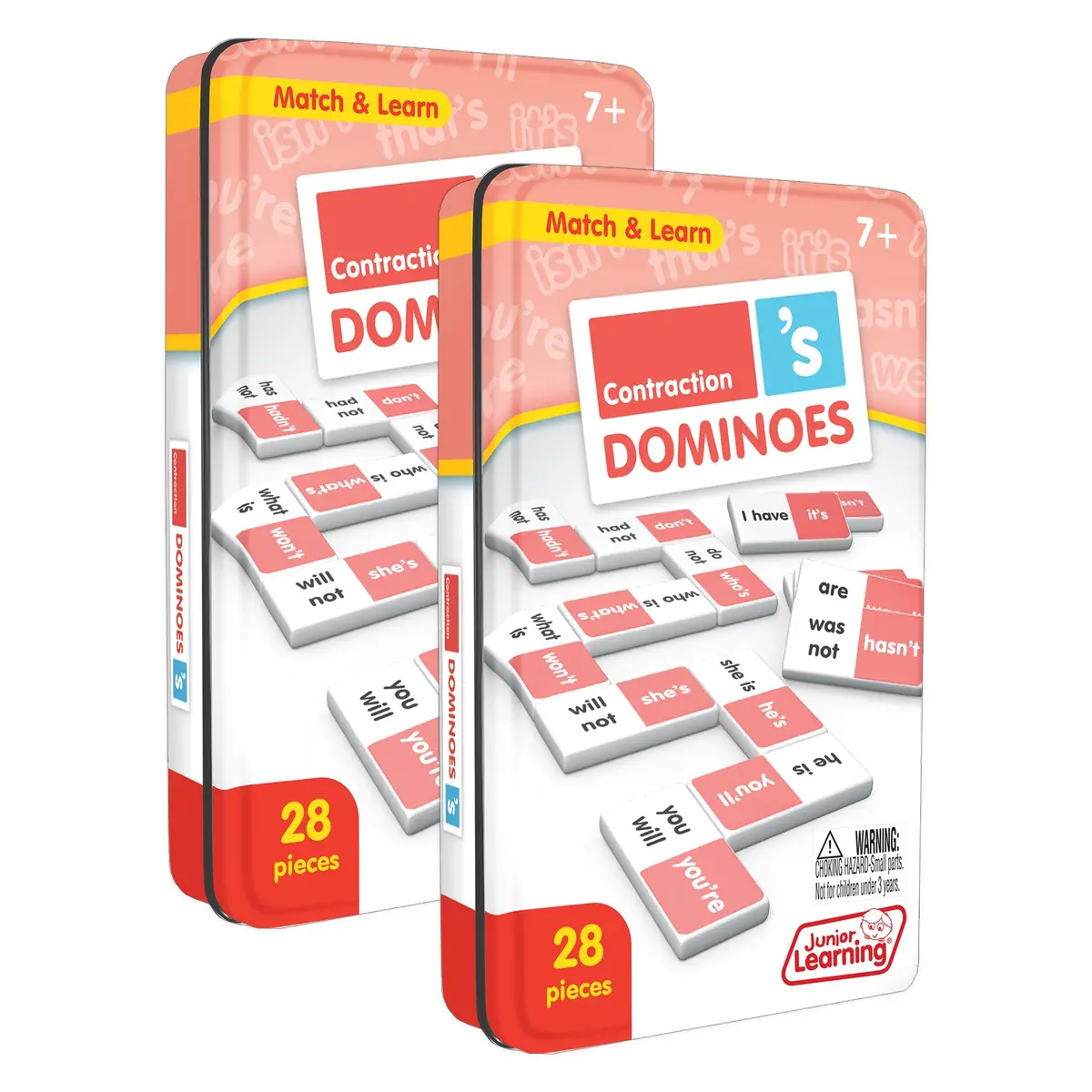 Junior Learning Contraction Match & Learn Dominoes - Twin Pack 1
