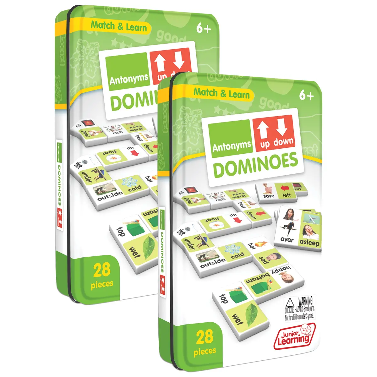 Junior Learning Antonyms Match & Learn Dominoes - Educational Set - Pack Of 2 1