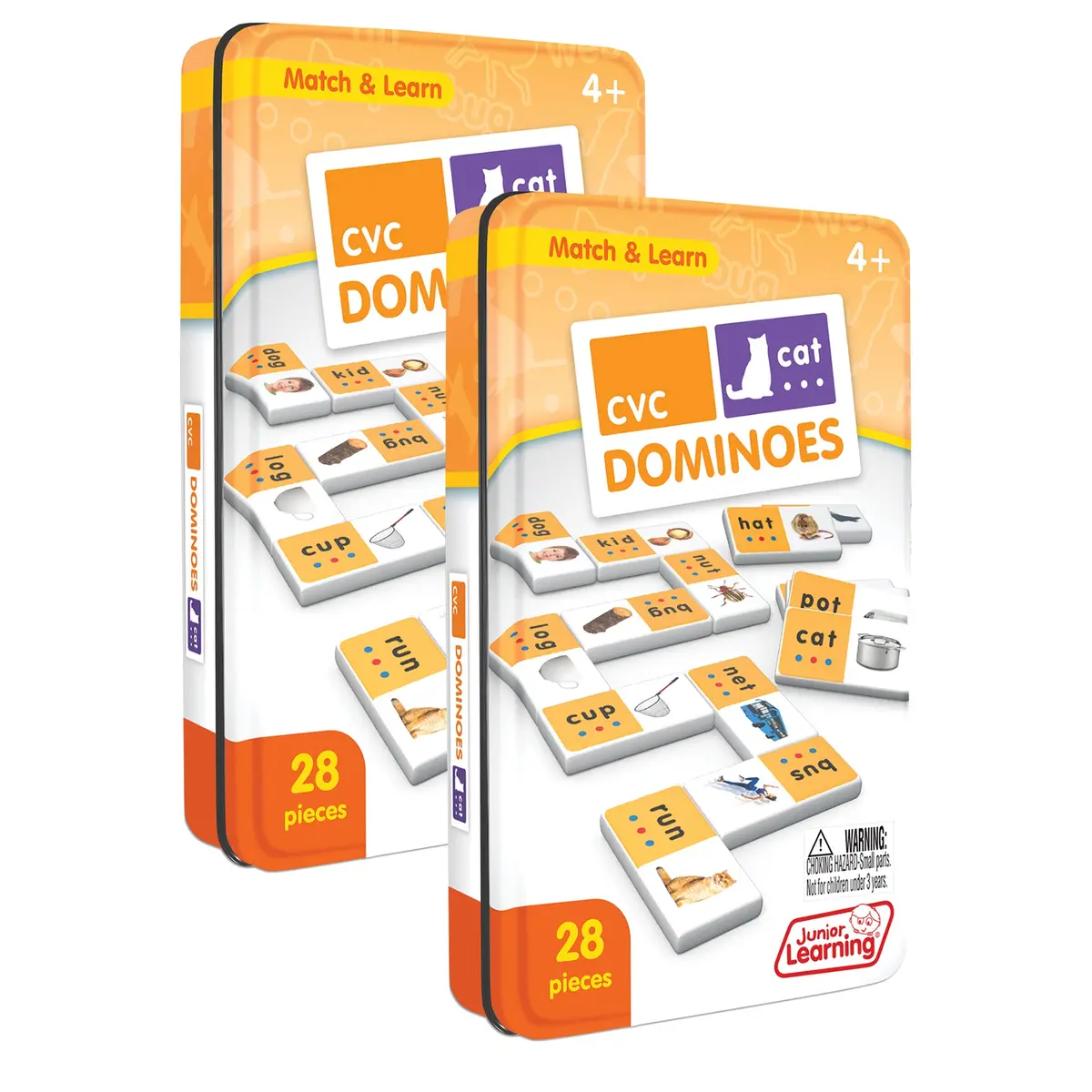 Junior Learning Cvc Match & Learn Dominoes - Double Pack Education Set 1