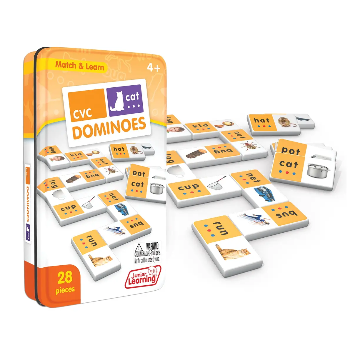 Junior Learning Cvc Match & Learn Dominoes - Double Pack Education Set 2