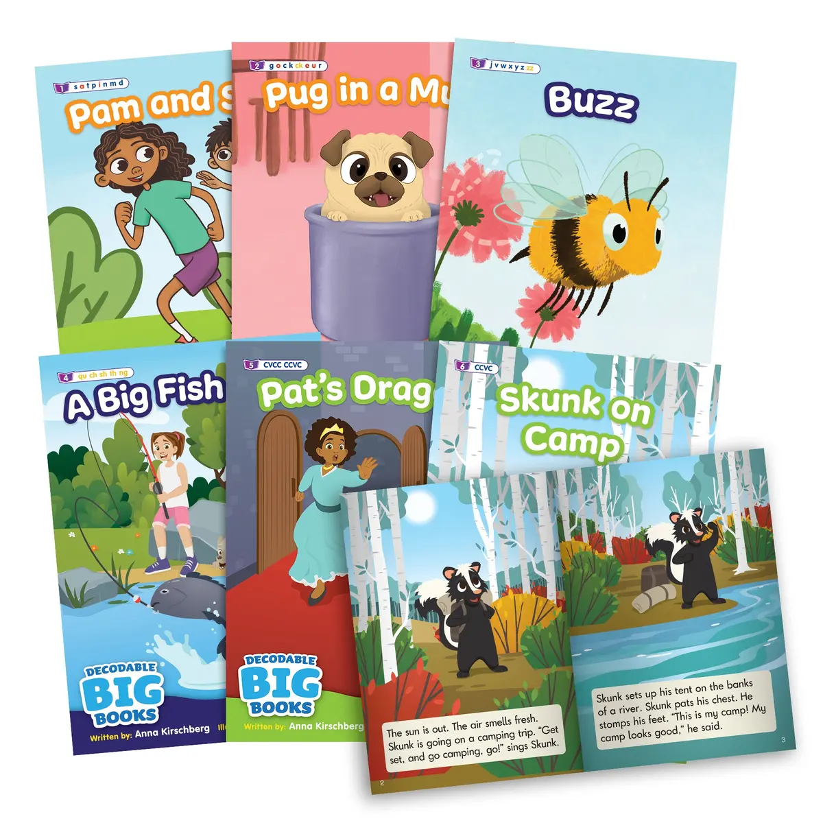 Beanstalk Books 6-Piece Decodable Big Books Fiction Set 1