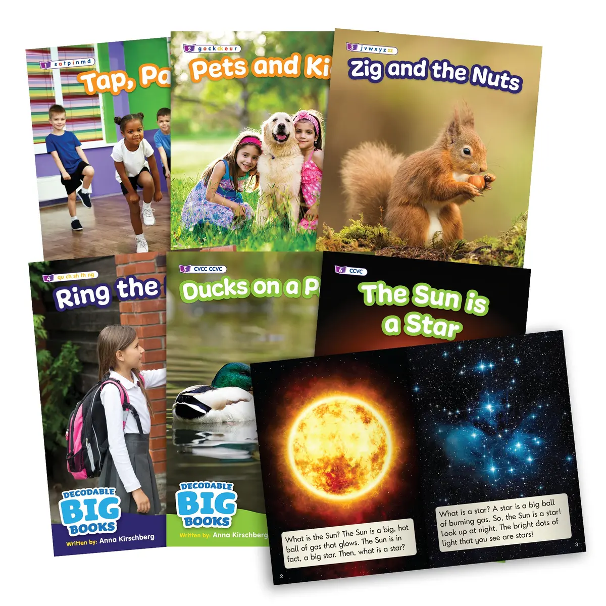 Beanstalk Books 6-Pack Decodable Big Non-Fiction Books Set 1