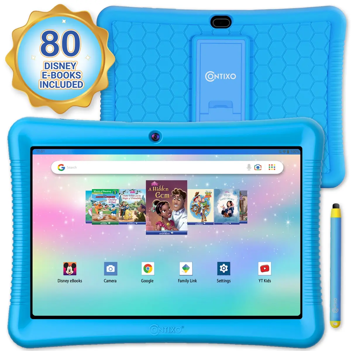 Contixo K102 10-Inch Kids 64Gb Hd Tablet With Disney E-Books - Blue 1