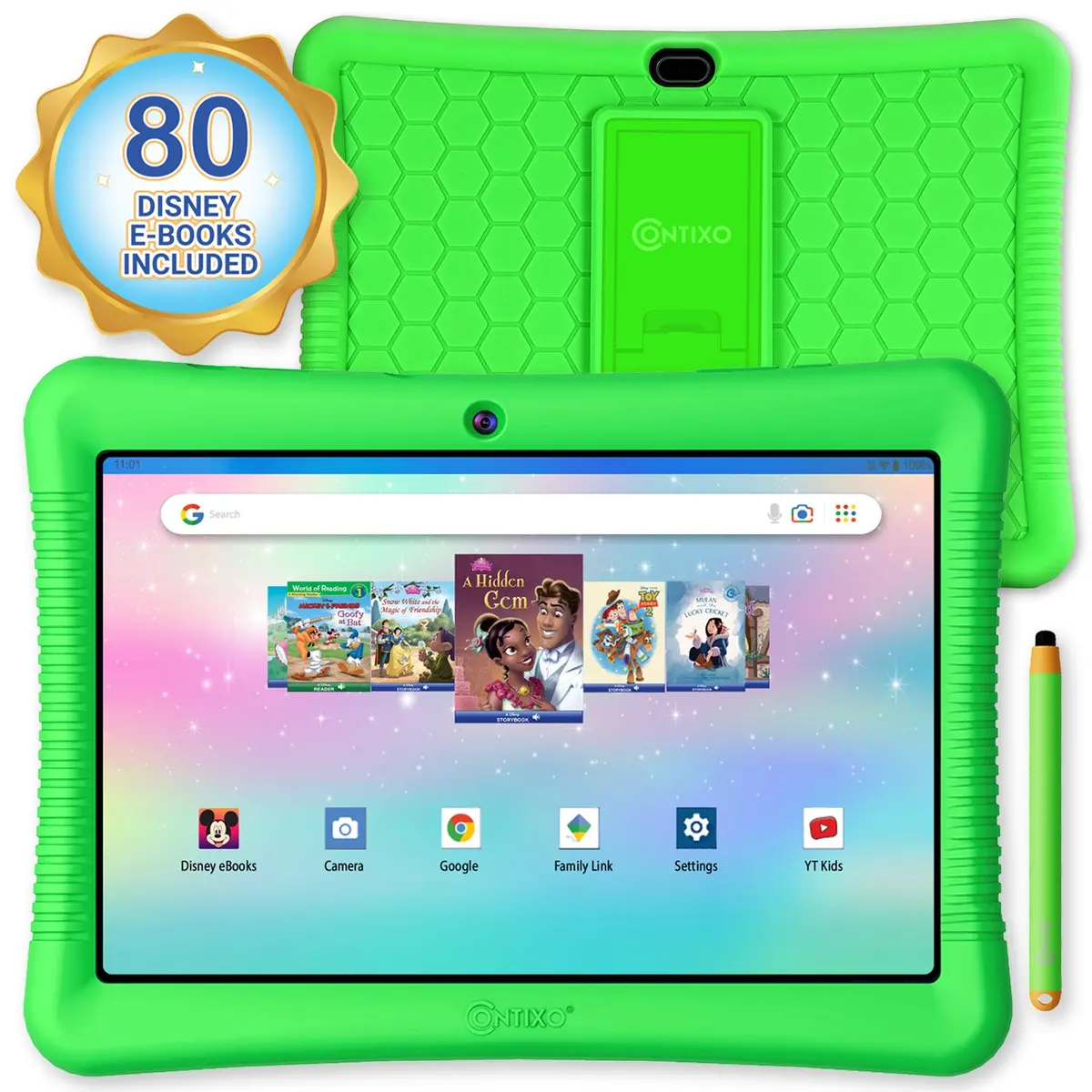Contixo K102 10-Inch Kids Tablet - Disney E-Books Edition - Green 1