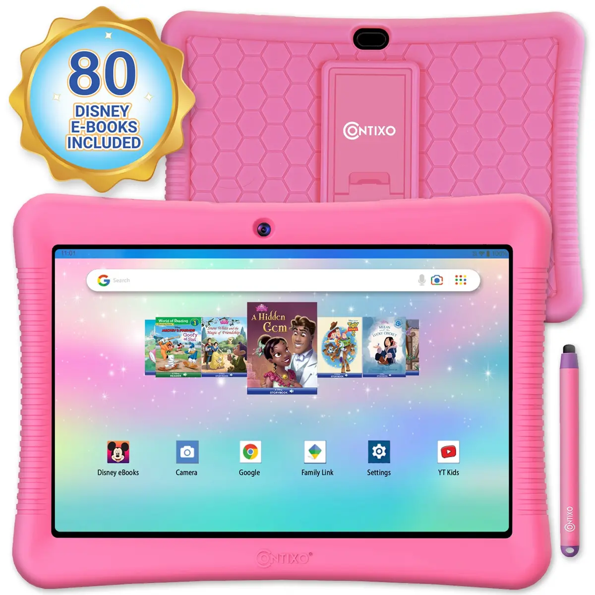 Contixo K102 Kids 10-Inch 64Gb Hd Tablet With Disney E-Books - Pink 1