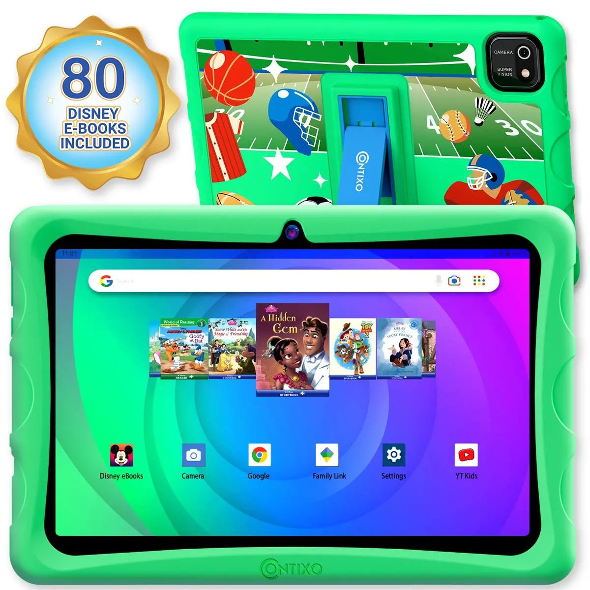 Contixo K103a 10-Inch Kids 64Gb Hd Tablet - Disney Ebooks - Green 1