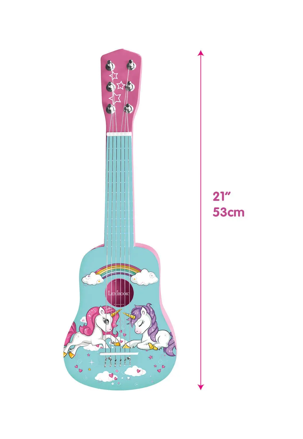 Melody Magic 21-Inch Unicorn Wooden Guitar For Kids 1
