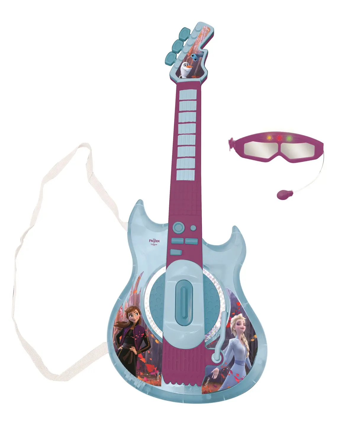 Frozen Electronic Lighting Guitar With Music And Microphone Feature 1