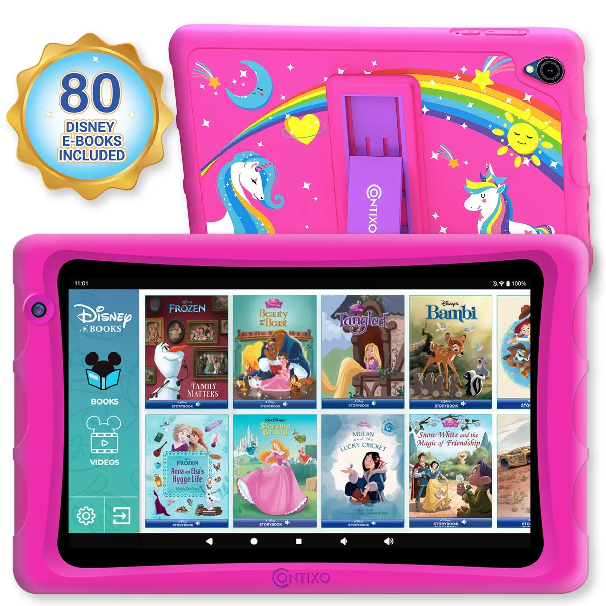 Contixo K81 Kids 8-Inch Tablet - Disney Ebooks Collection - Pink 1
