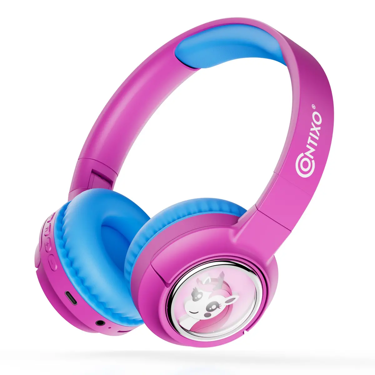 Contixo Kb6 Kids Bluetooth Headphones With Led Lights & Safe Volume - Pink 1