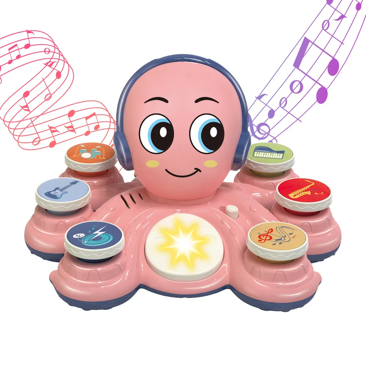 Contixo Pink Musical Octopus Baby Piano Toy With Lights And Sounds 1