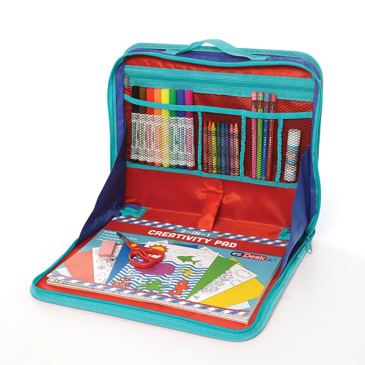Promarx® Ezdesk Travel Activity Kit, Portable Art Station For Kids 1