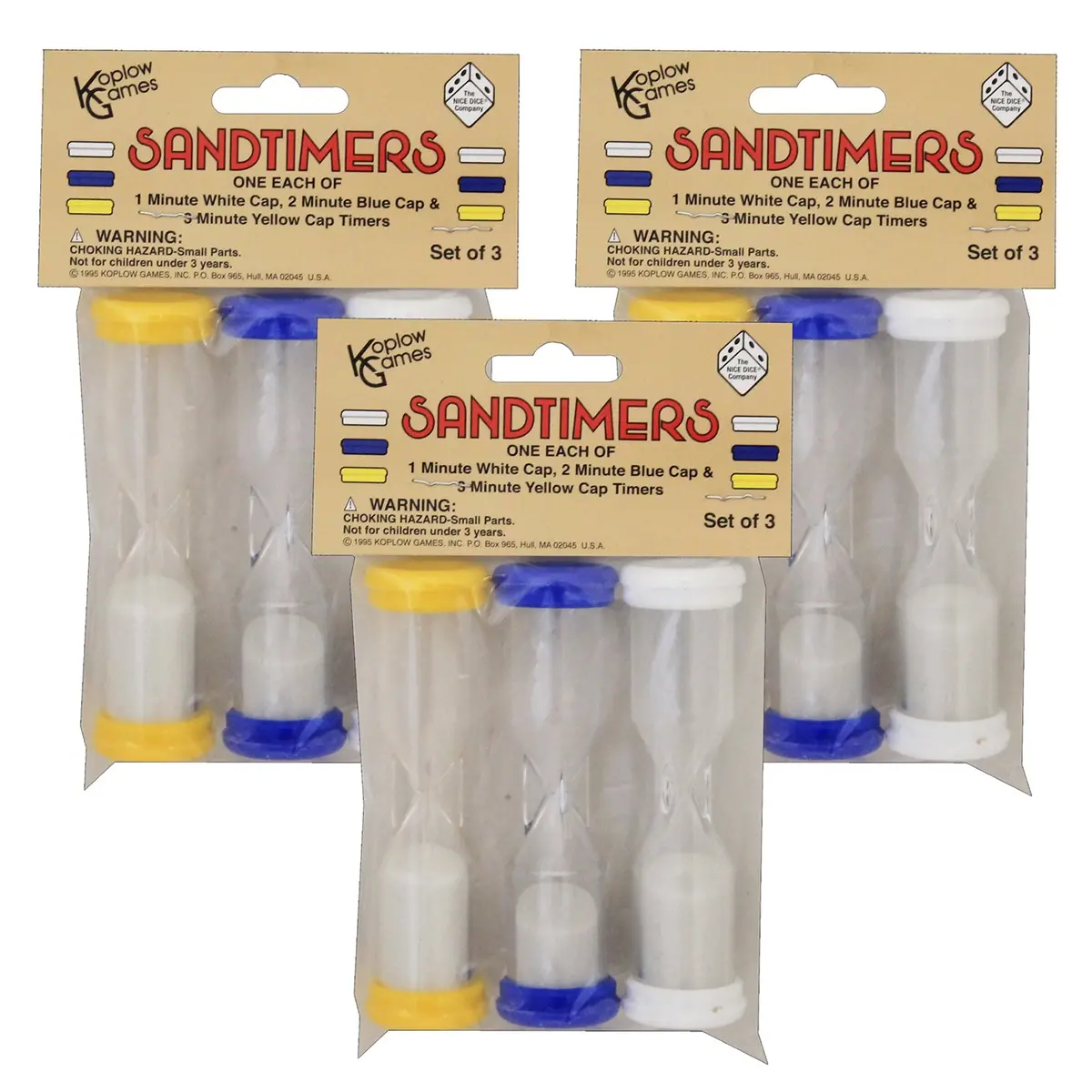 Koplow Games Colorful Sandtimer Combo - Classroom Timing Set - Multicolor 9 Piece Collection 1