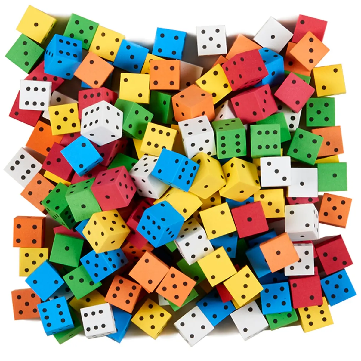 Koplow Games Multi-Color Foam Spot Dice Set, 16Mm - 200 Pack 1