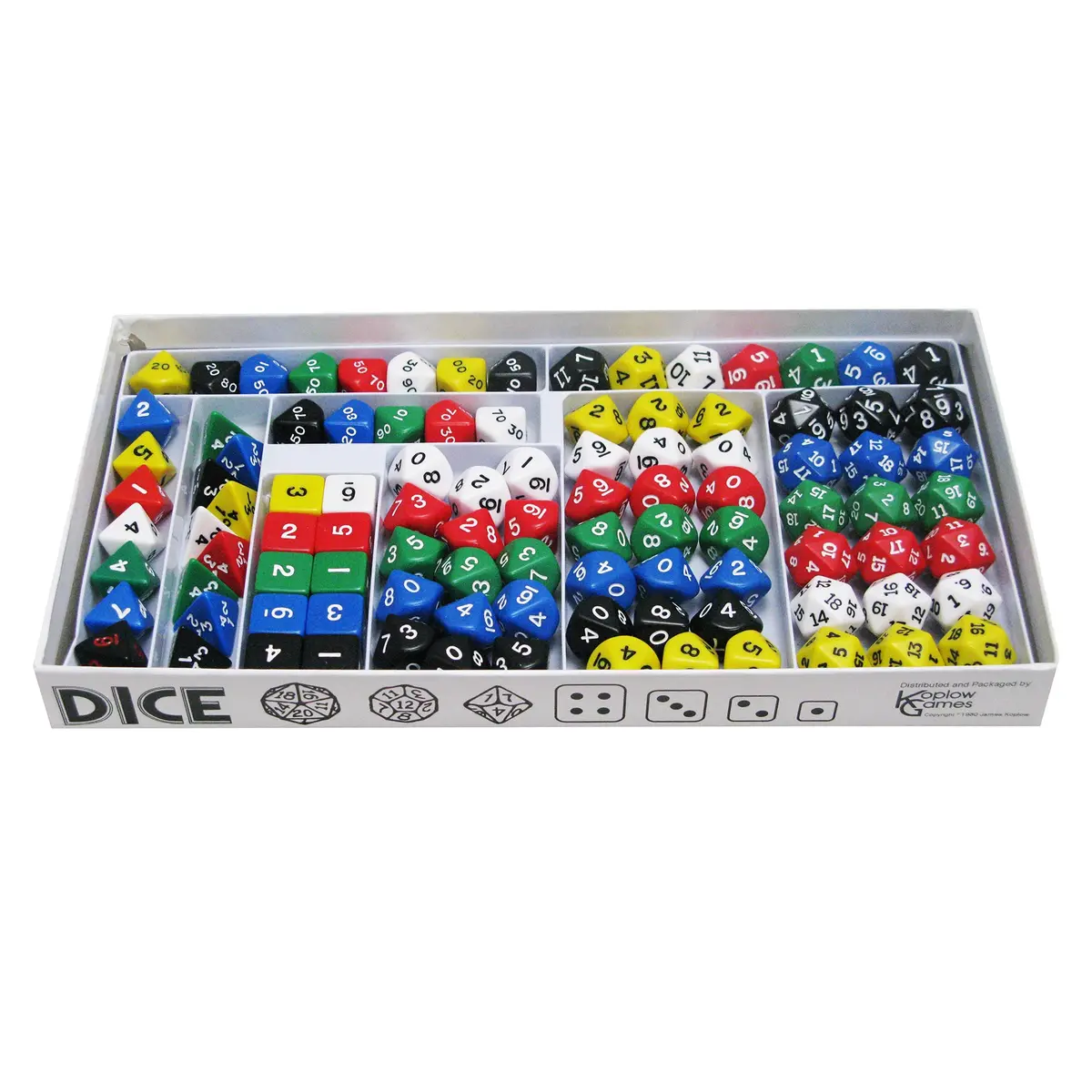 Koplow Games Ultimate Opaque Polyhedra Dice Collection, 100 Count 1