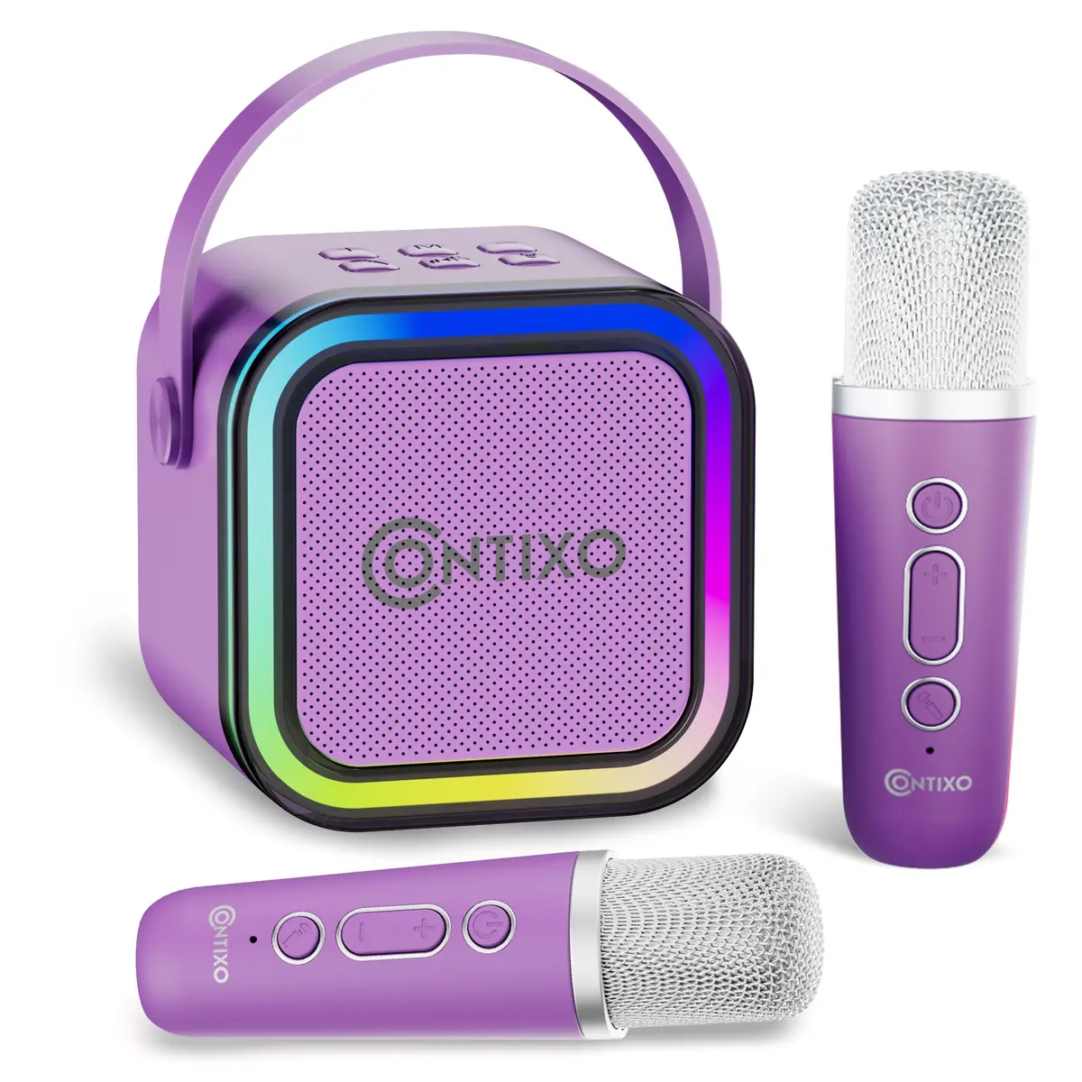 Contixo Mini Karaoke Dynamite | Portable Bluetooth Speaker + Wireless Mics 1