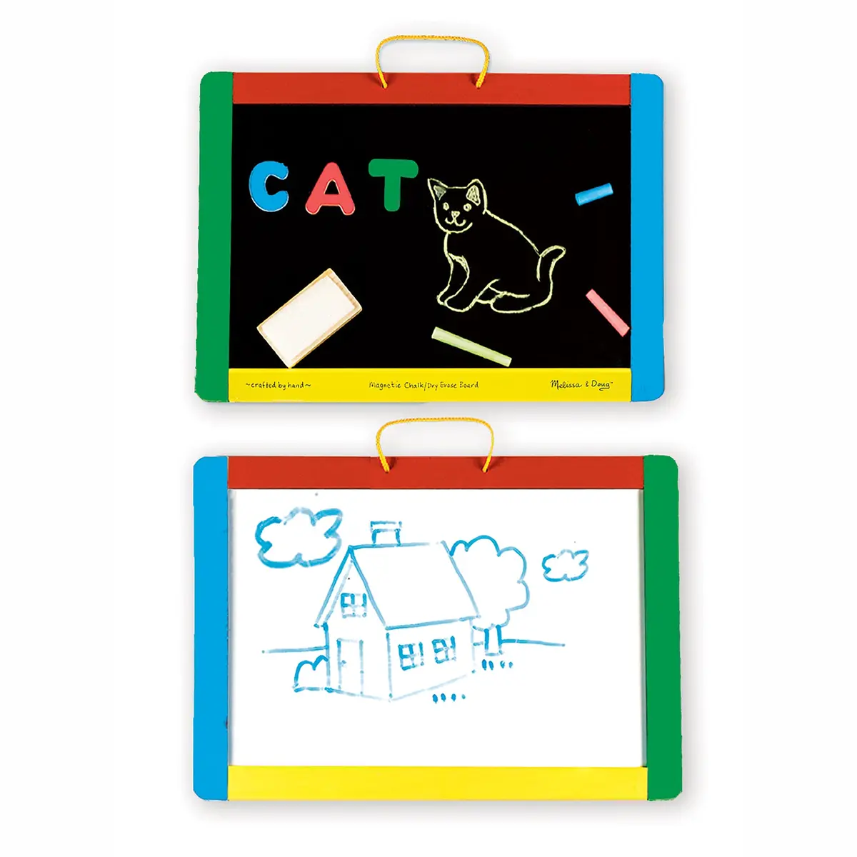 Melissa & Doug Magnetic Chalkboard And Dry-Erase Board - Dual-Sided Creativity 1
