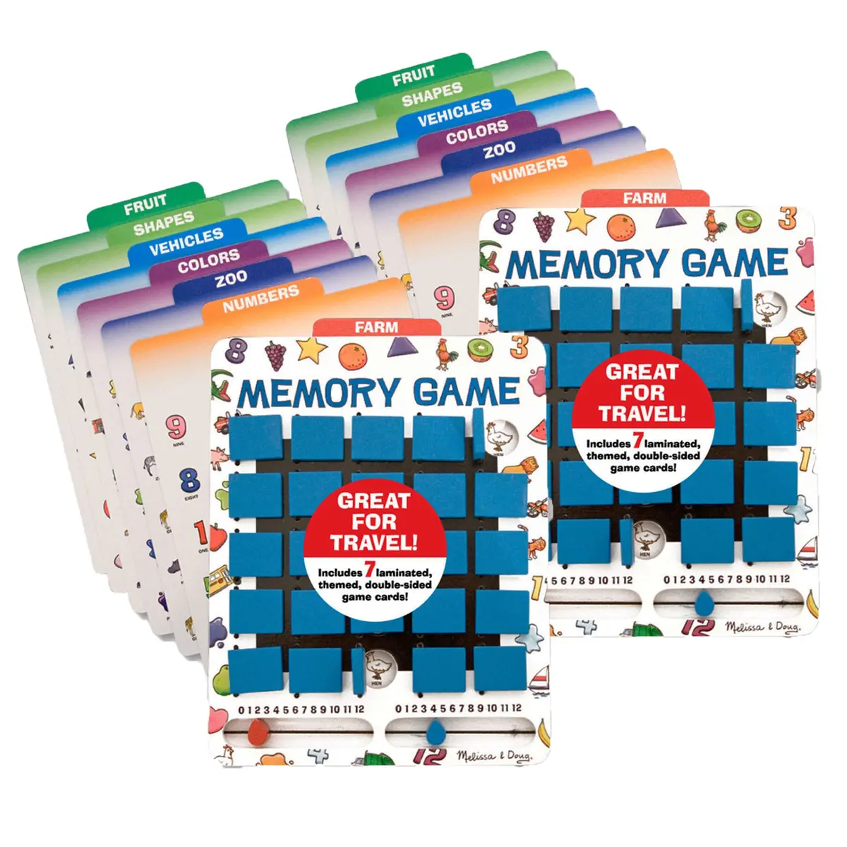 Melissa & Doug Flip To Win Travel Memory Game, Pack Of 2 1