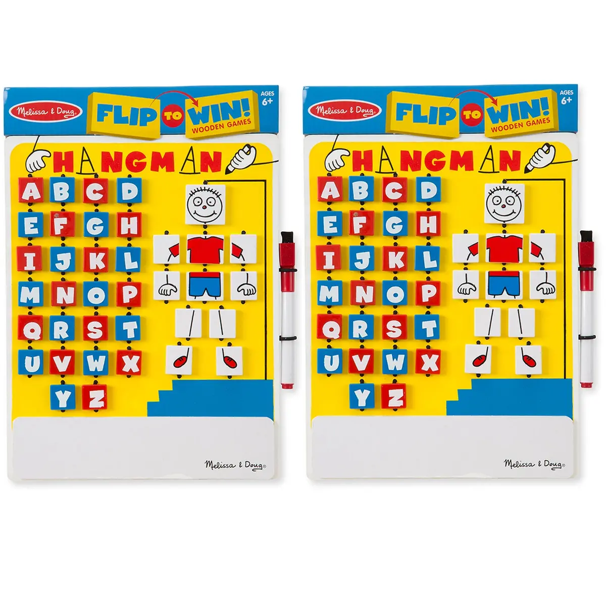 Melissa & Doug Flip-To-Win Hangman Travel Game, 2-Pack 1
