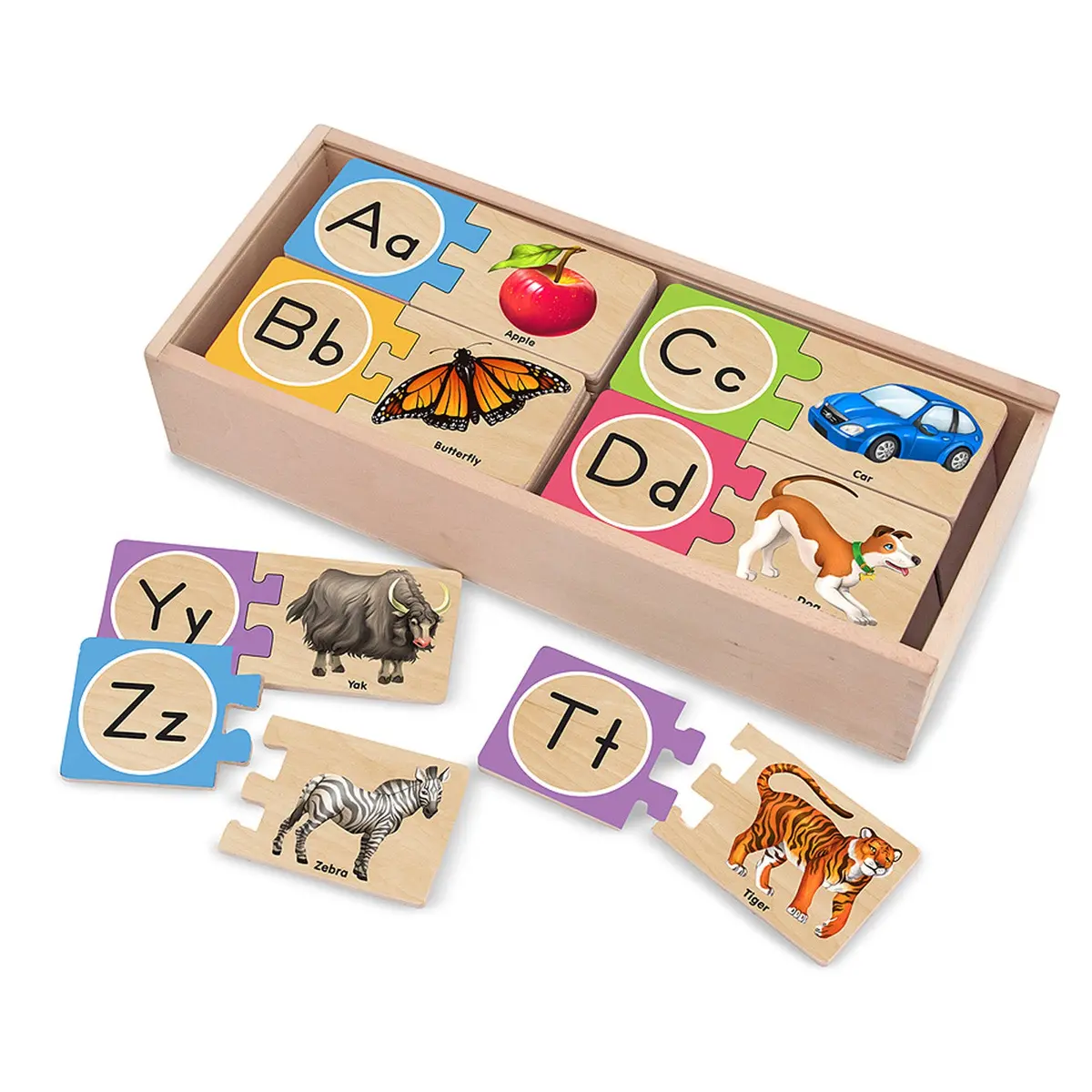 Melissa & Doug Alphabet Adventure Wooden Puzzle - Self-Correcting Letter Pieces 1