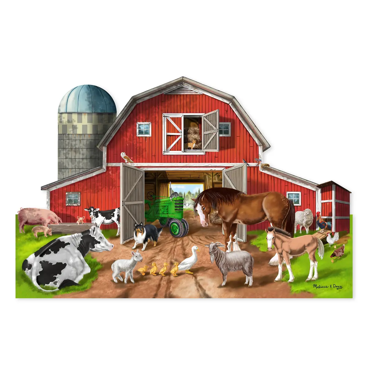Melissa & Doug Busy Barn Yard Floor Puzzle - 32 Pc 1