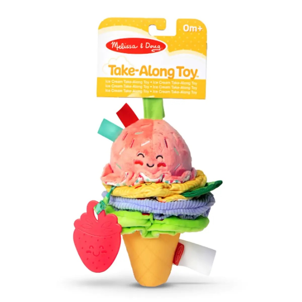 Melissa & Doug Ice Cream Take-Along Pull Toy - Vibrant Infant Playtime Companion 1