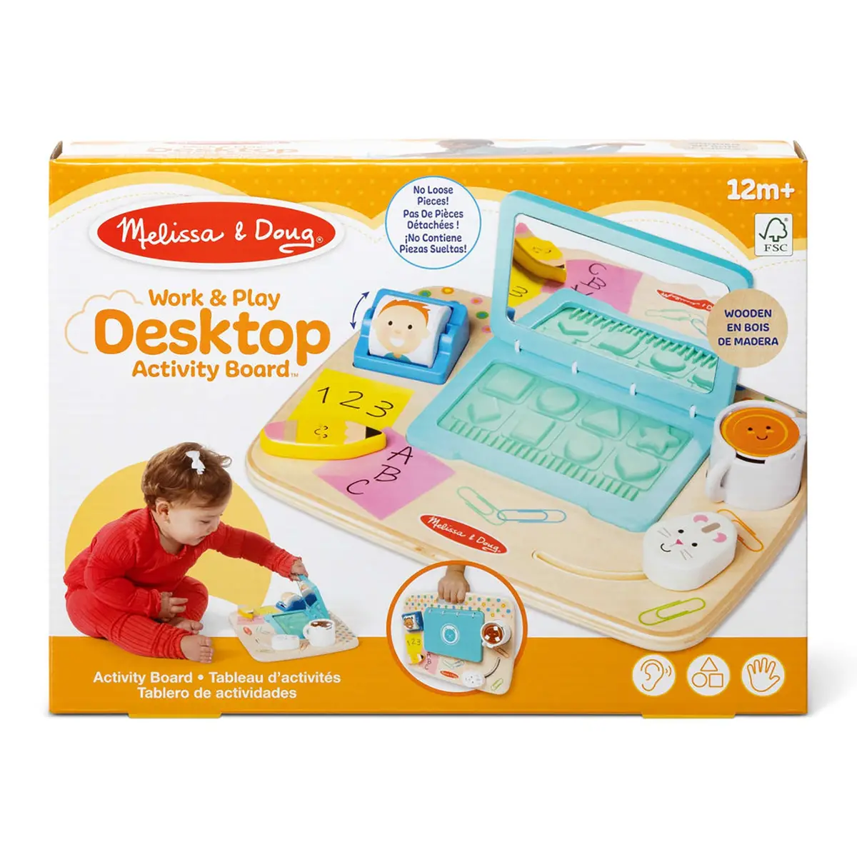 Melissa & Doug Work & Play Desktop Activity Board - Interactive Toddler Toy 1
