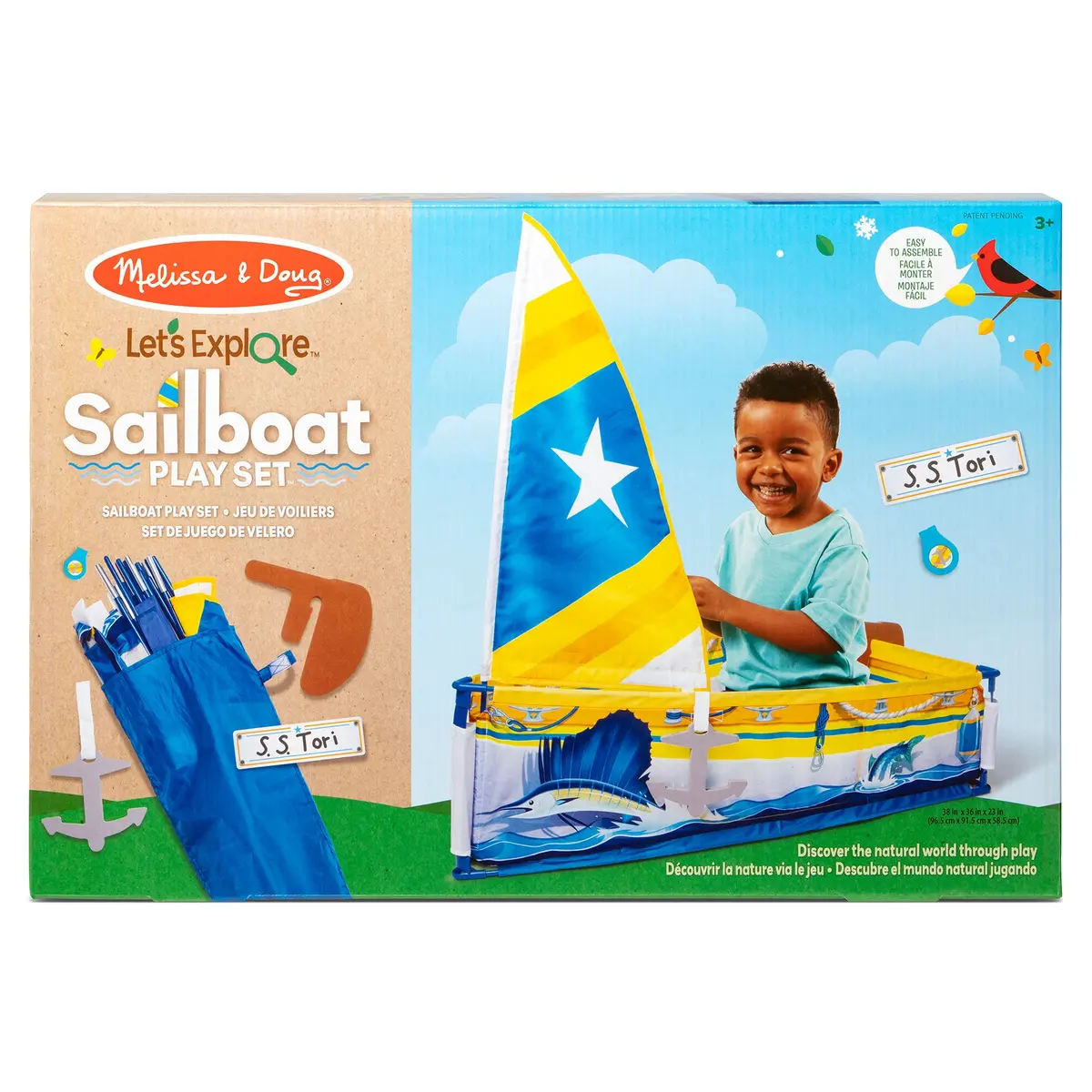 Melissa & Doug Let's Explore Sailboat Play Set - Interactive Pretend Play 1