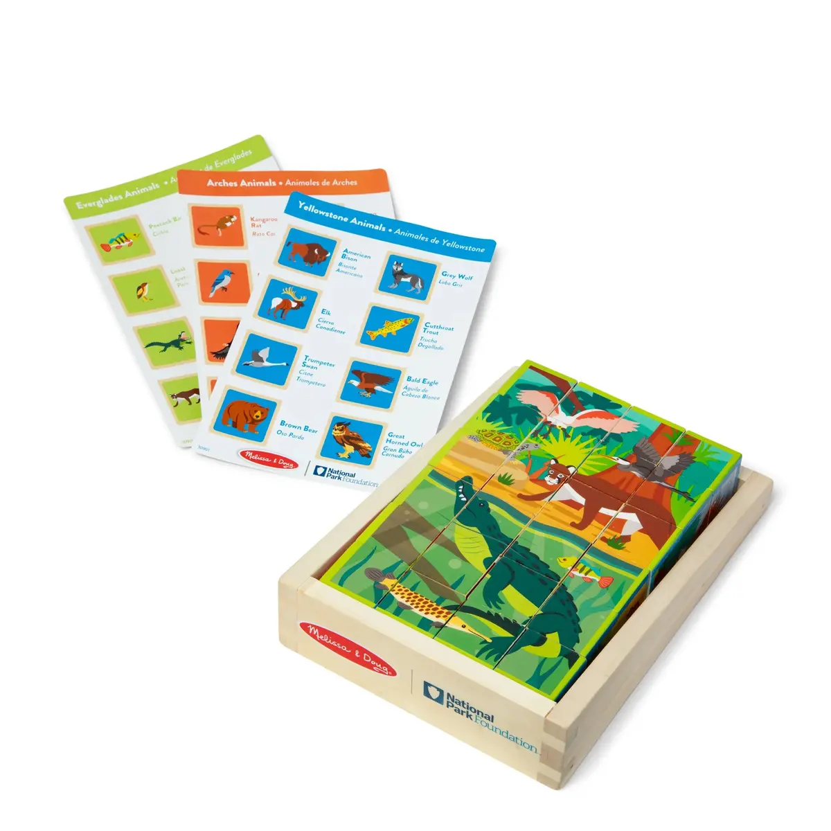 Melissa & Doug National Parks 24 Pc Wooden Cube Puzzle 1