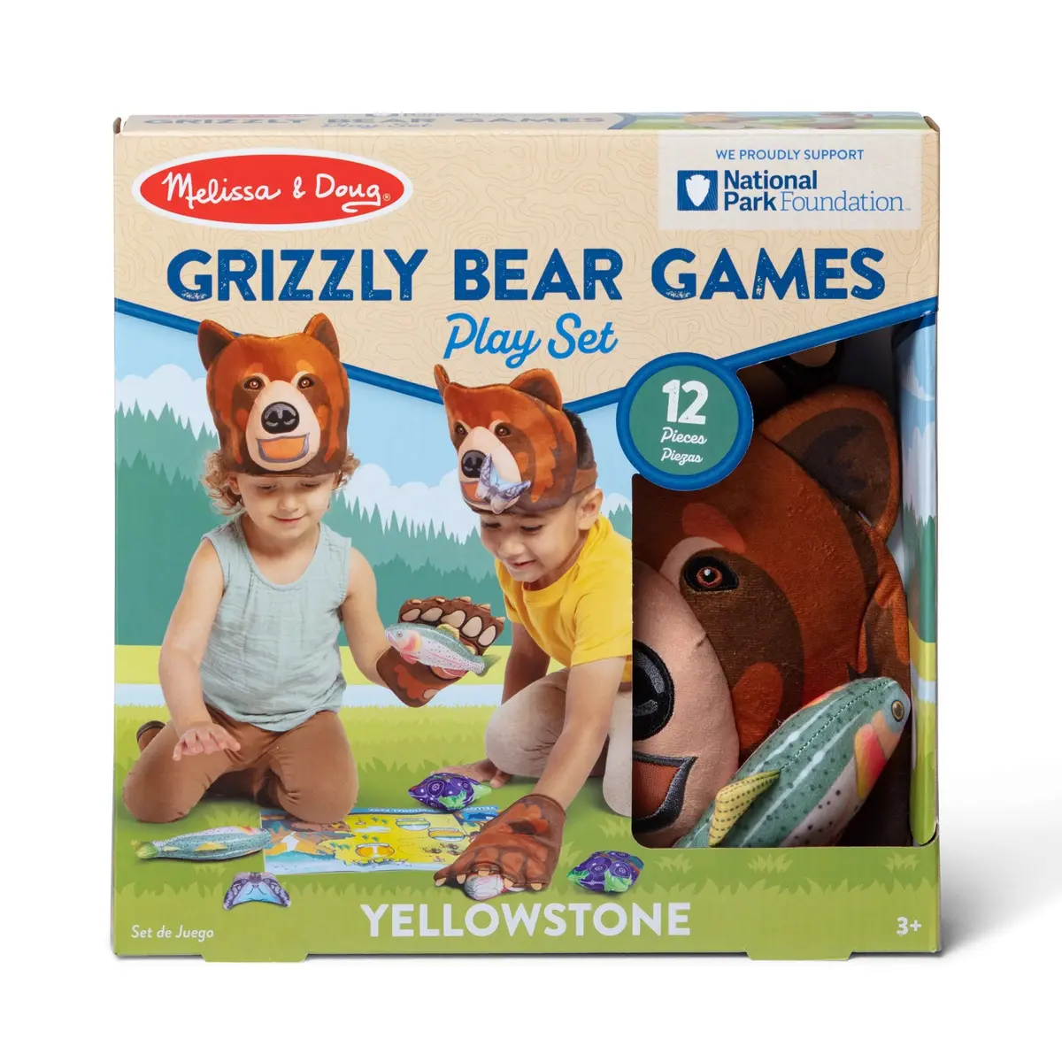Melissa & Doug Yellowstone Grizzly Bear Pretend Play Set 2