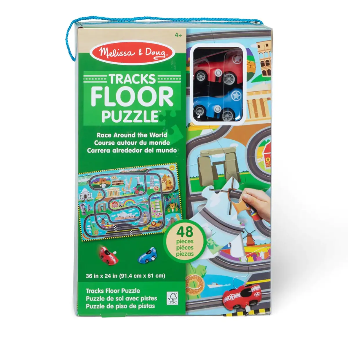 Melissa & Doug Global Race Track Floor Puzzle - 48 Pc 1