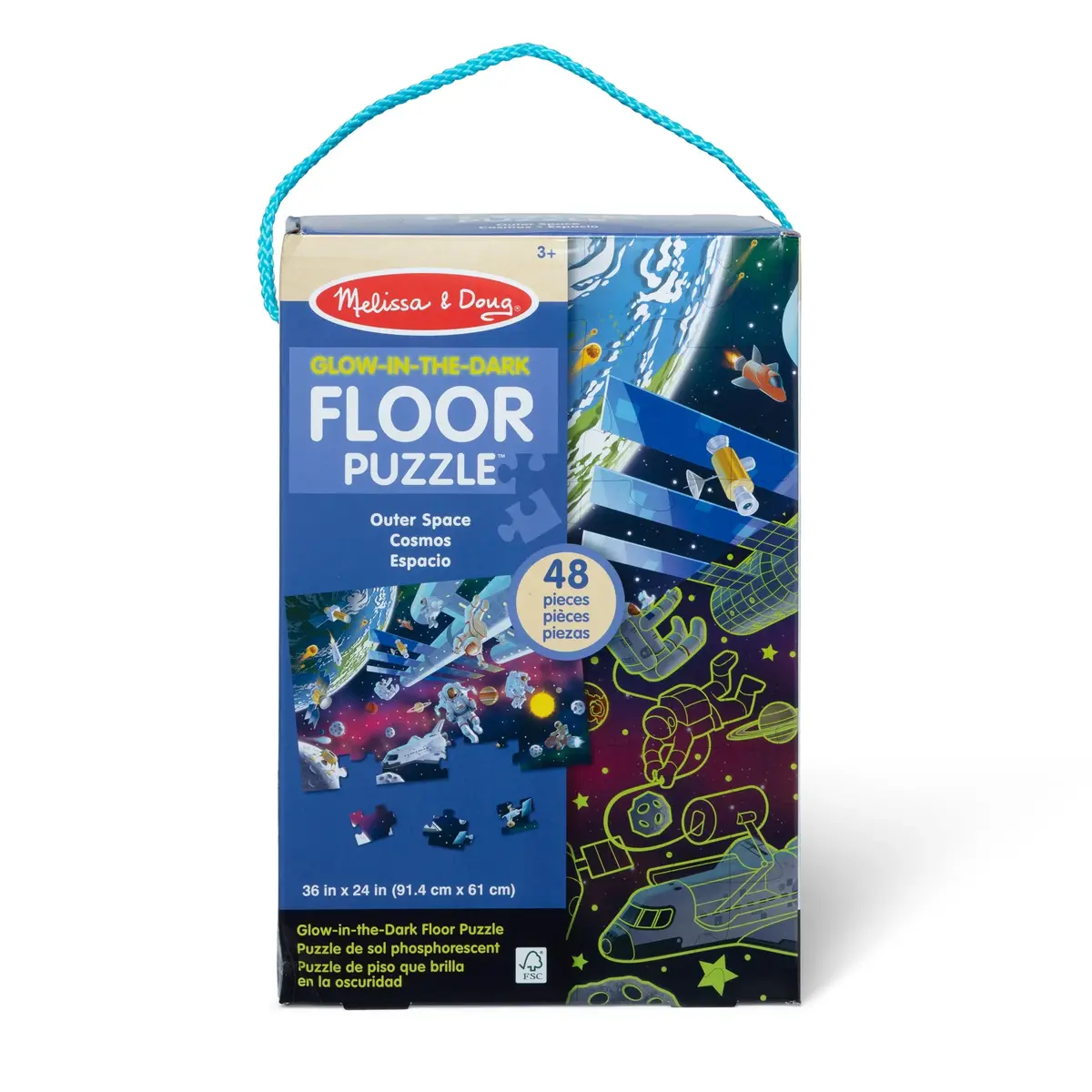 Melissa & Doug Outer Space 48 Pc Glow-In-The-Dark Floor Puzzle 1