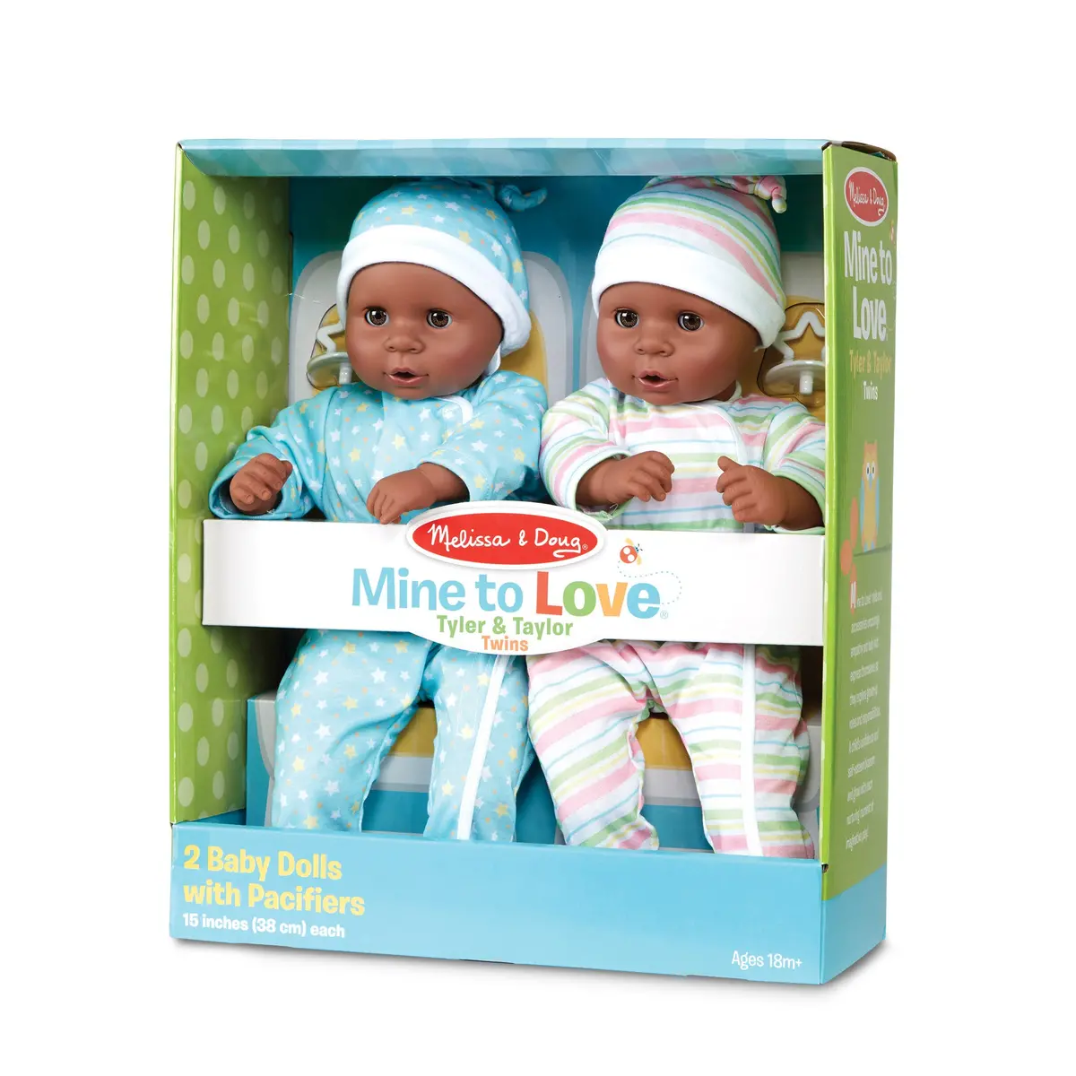 Melissa & Doug Mine To Love Twins Tyler & Taylor 15-Inch Dolls 1