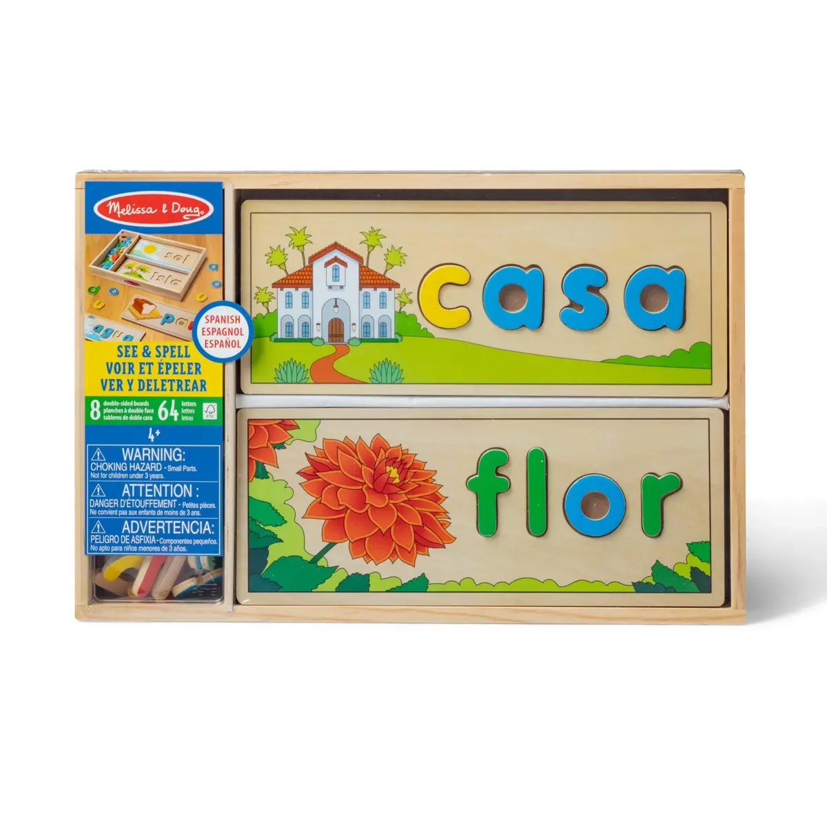 Melissa & Doug Spanish See & Spell Learning Puzzle Set 1